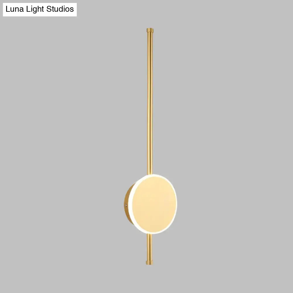 Minimalist Acrylic Wall Sconce With Led Light In Black/White - Available 3 Sizes