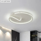 Minimalist Aluminum Led Flush Mount Lighting For Study Room