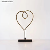 Minimalist Aluminum Led Table Light For Living Room With Line Art Night Lighting