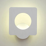 Minimalist Aluminum Led Wall Sconce In Circle/Square Shape - Warm/Natural Lighting