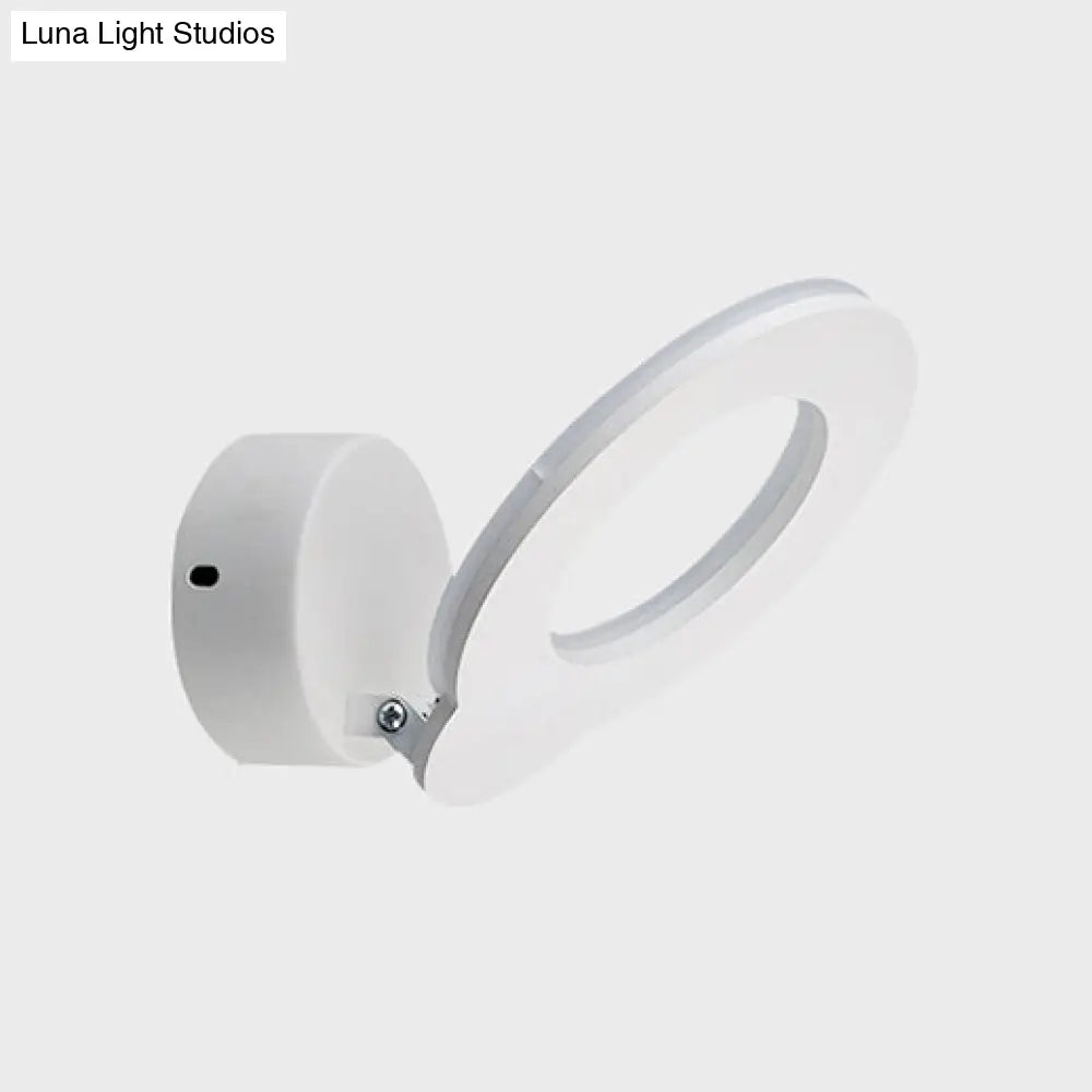 Minimalist Aluminum Led Wall Sconce In Circle/Square Shape - Warm/Natural Lighting