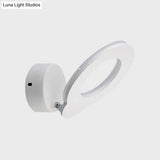 Minimalist Aluminum Led Wall Sconce In Circle/Square Shape - Warm/Natural Lighting