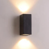 Minimalist Aluminum Wall Sconce With Led Flush Mount For Corridors - Black Small/Large Sizes
