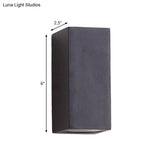 Minimalist Aluminum Wall Sconce With Led Flush Mount For Corridors - Black Small/Large Sizes