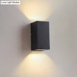 Minimalist Aluminum Wall Sconce With Led Flush Mount For Corridors - Black Small/Large Sizes