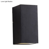 Minimalist Aluminum Wall Sconce With Led Flush Mount For Corridors - Black Small/Large Sizes