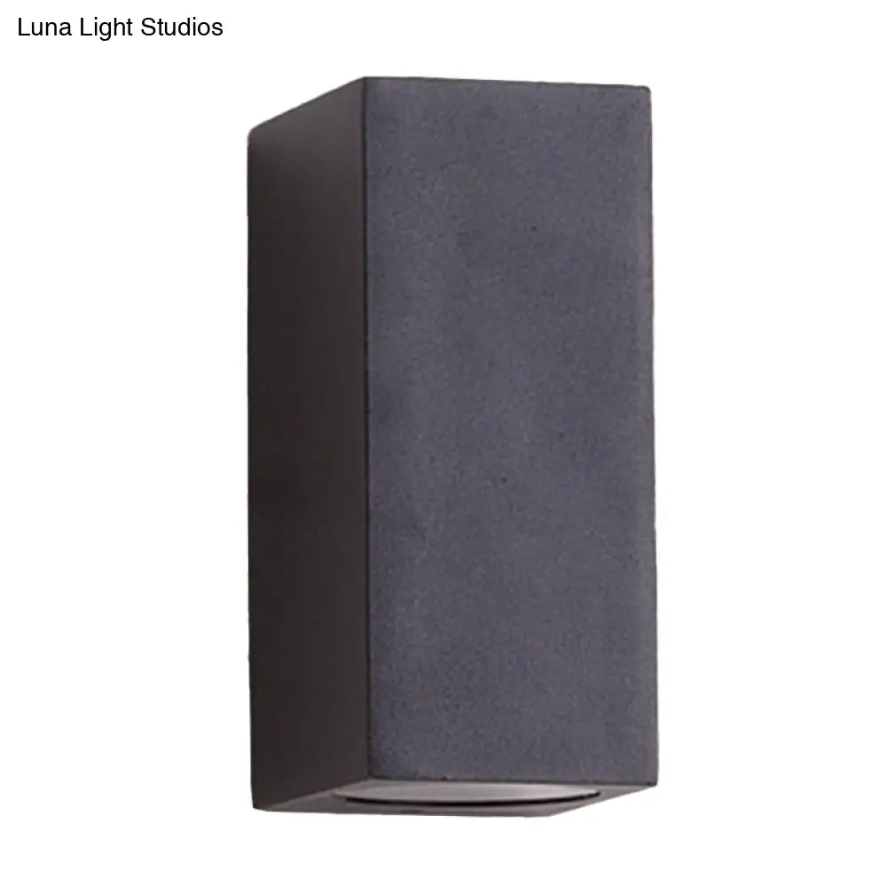 Minimalist Aluminum Wall Sconce With Led Flush Mount For Corridors - Black Small/Large Sizes