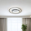 Minimalist Bedroom Led Ceiling Lamp: Multi - Square/Round/Rectangle Flush Light In Black Or White