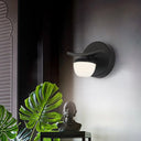 Minimalist Black Acrylic Bowl Led Wall Sconce Vanity Light Fixture For Bath 1 /