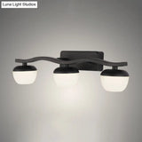 Minimalist Black Acrylic Bowl Led Wall Sconce Vanity Light Fixture For Bath
