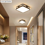 Minimalist Black Acrylic Led Flush Mount Ceiling Light For Corridors