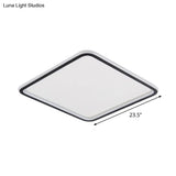 Minimalist Black Aluminum Led Ceiling Lamp In 3 Sizes: Slim Flush Mount For Stylish Bedroom Lighting