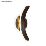 Minimalist Black Bend Led Wall Sconce - Acrylic Mounted Lamp In White/Warm Light