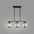 Minimalist Black Crystal Ceiling Chandelier For Restaurants - Geometric Design 3 / Round