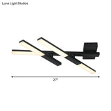 Minimalist Black Flush Mount Led Ceiling Lamp For Bedroom