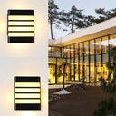 Minimalist Black Geometrical Acrylic Wall Sconce Light With Led For Courtyard / Warm D