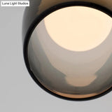 Minimalist Black Glass Pendant Lighting - Bell And Ball Design | Ideal Hanging Lamp For Dining Room