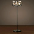 Minimalist Black Led Crystal Floor Lamp For Living Room
