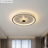 Minimalist Black Led Flush Mount Ceiling Lamp With Acrylic Round/Rectangle/Square Design In