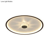 Minimalist Black Led Flush Mount Ceiling Lamp With Acrylic Round/Rectangle/Square Design In