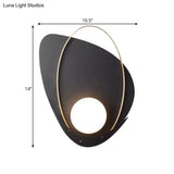Minimalist Black Triangular Wall Lamp With White Glass Shade