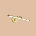 Minimalist Brass Led Vanity Sconce For Linear Bathroom Lighting / 16