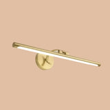 Minimalist Brass Led Vanity Sconce For Linear Bathroom Lighting / 22