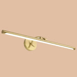 Minimalist Brass Led Vanity Sconce For Linear Bathroom Lighting / 27.5