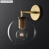 Minimalist Bronze Wall Sconce With Glass Shade Options