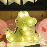 Minimalist Cartoon Wall Lamp: Battery-Powered Led Nightstand Light Green
