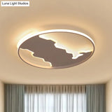 Minimalist Circle Flush Acrylic Led Ceiling Light In White 16.5’/20.5’ Wide - Bedroom Fixture