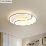 Minimalist Circle Led Ceiling Light - White Acrylic Warm/White/3 Color Options 16’/19.5’ Wide
