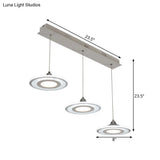 Minimalist Circle Pendant Led Lamp For Dining Room Island - Warm/White Light