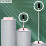 Minimalist Circular Metal Usb Vanity Lamp With Led Fill Light For Mobile Phone Holder -