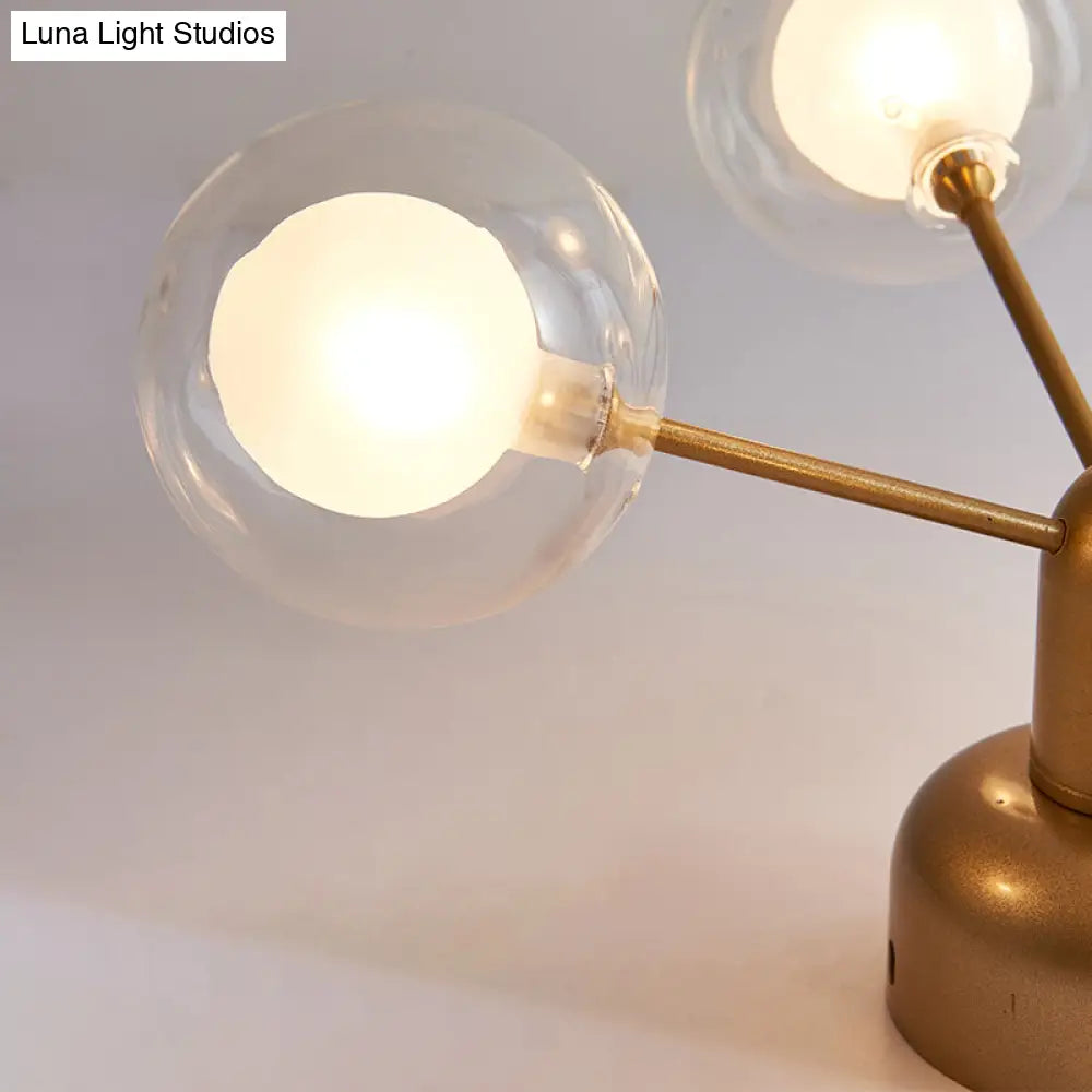 Minimalist Clear Glass Led Flush Mount Light For Corridors