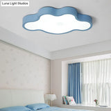 Minimalist Cloud-Shaped Led Ceiling Fixture - Acrylic Flush Mount Lamp Blue / White 19.5\ (50Cm)