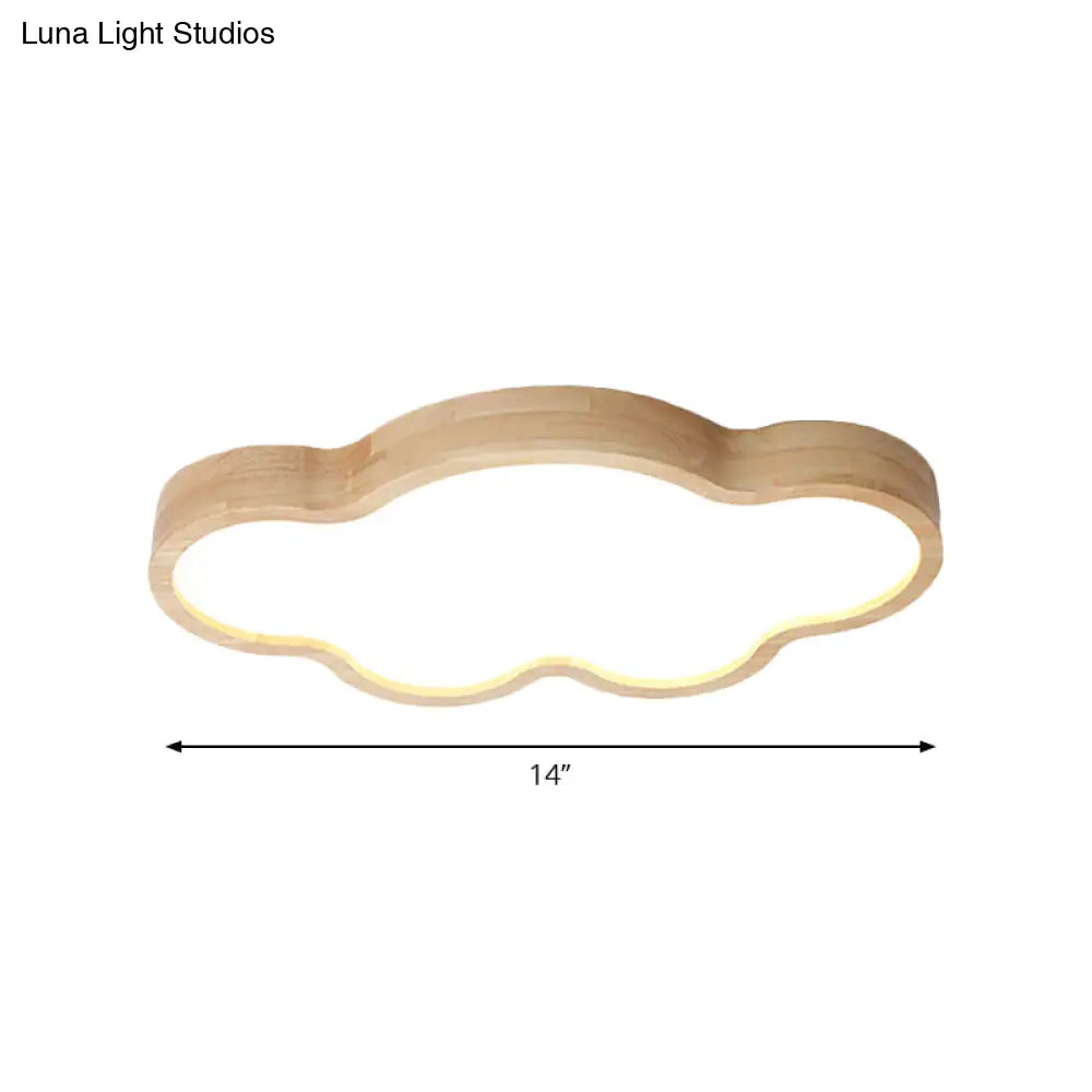 Minimalist Cloud-Themed Beige Ceiling Light For Kindergarten
