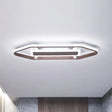 Minimalist Coffee Pencil Shape Ceiling Light - Led Metal Flush Mount Lighting
