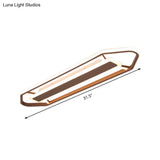 Minimalist Coffee Pencil Shape Ceiling Light - Led Metal Flush Mount Lighting