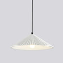 Minimalist Conical Resin Hanging Lamp With 1-Light Suspension For Dining Room White / 8