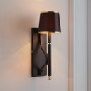 Minimalist Conical Wall Light - Metallic 1 Head Black Lamp With Right Angle Arm