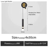 Minimalist Creative Luxury Bedroom Bedside Wall Lamp With Spotlight Type B X / Warm Light 3000K Wall