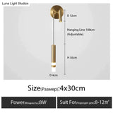 Minimalist Creative Luxury Bedroom Bedside Wall Lamp With Spotlight Type C X / Warm Light 3000K Wall