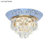 Minimalist Crystal Block Led Ceiling Fixture - Beige/Blue 12’/14’/18’ Wide