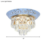 Minimalist Crystal Block Led Ceiling Fixture - Beige/Blue 12’/14’/18’ Wide