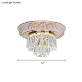 Minimalist Crystal Block Led Ceiling Fixture - Beige/Blue 12’/14’/18’ Wide