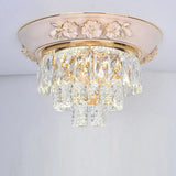 Minimalist Crystal Block Led Ceiling Fixture - Beige/Blue 12’/14’/18’ Wide Beige / 14’