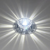 Minimalist Crystal Clear Scalloped Flush Ceiling Light For Corridor - Mount Fixture / White