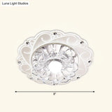 Minimalist Crystal Entryway Led Flush Mount – Blossom Lighting In Clear