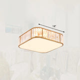 Minimalist Crystal Flush Mount Ceiling Light For Bedroom Gold / 18’